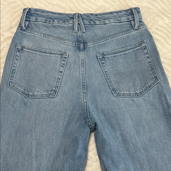 Good American Good Boy High Waist Side Slit Raw Hem Jeans Size 27 - Picture 15 of 16